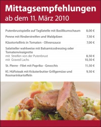 Mittagsempfehlungen