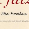 Restaurant Altes Forsthaus in Hofst�tten