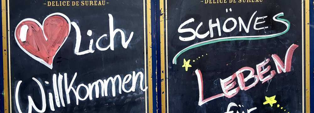 Frau Hopf im Schlo�caf� in T�bingen