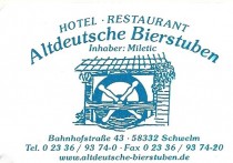 Logo von Hotel Restaurant Altdeutsche Bierstuben in Schwelm