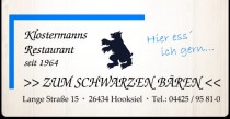 Logo von Klostermanns Restaurant Zum Schwarzen Bren in Wangerland