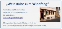 Restaurant Weinstube zum Windfang in Aschaffenburg