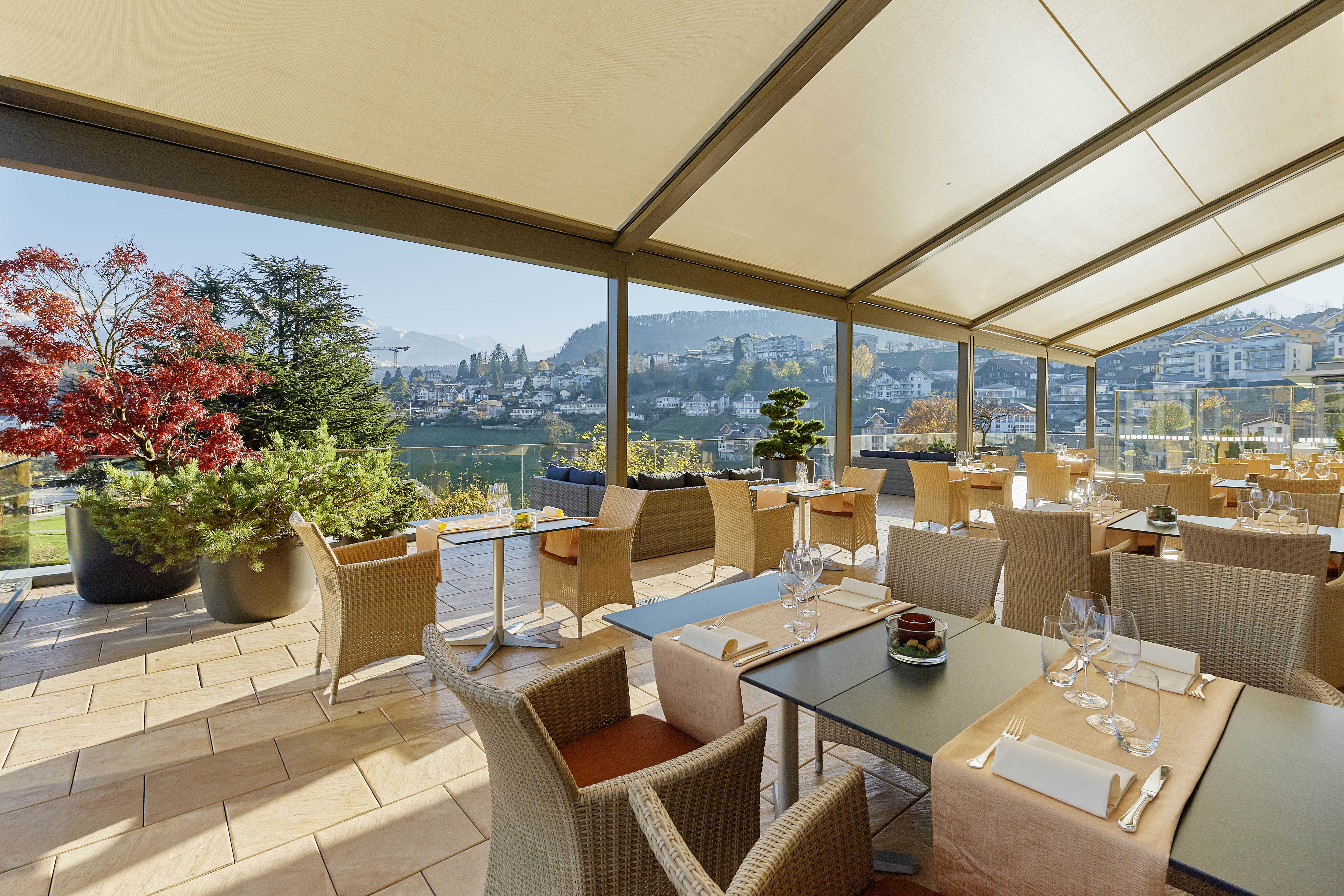 Wintergarten und Seeterrasse