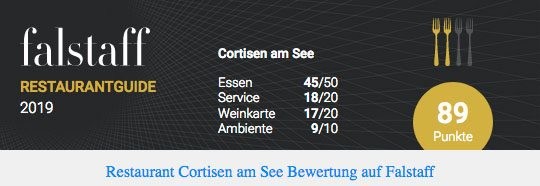 Ein Punkt mehr für das CORTISEN-RESTAURANT!