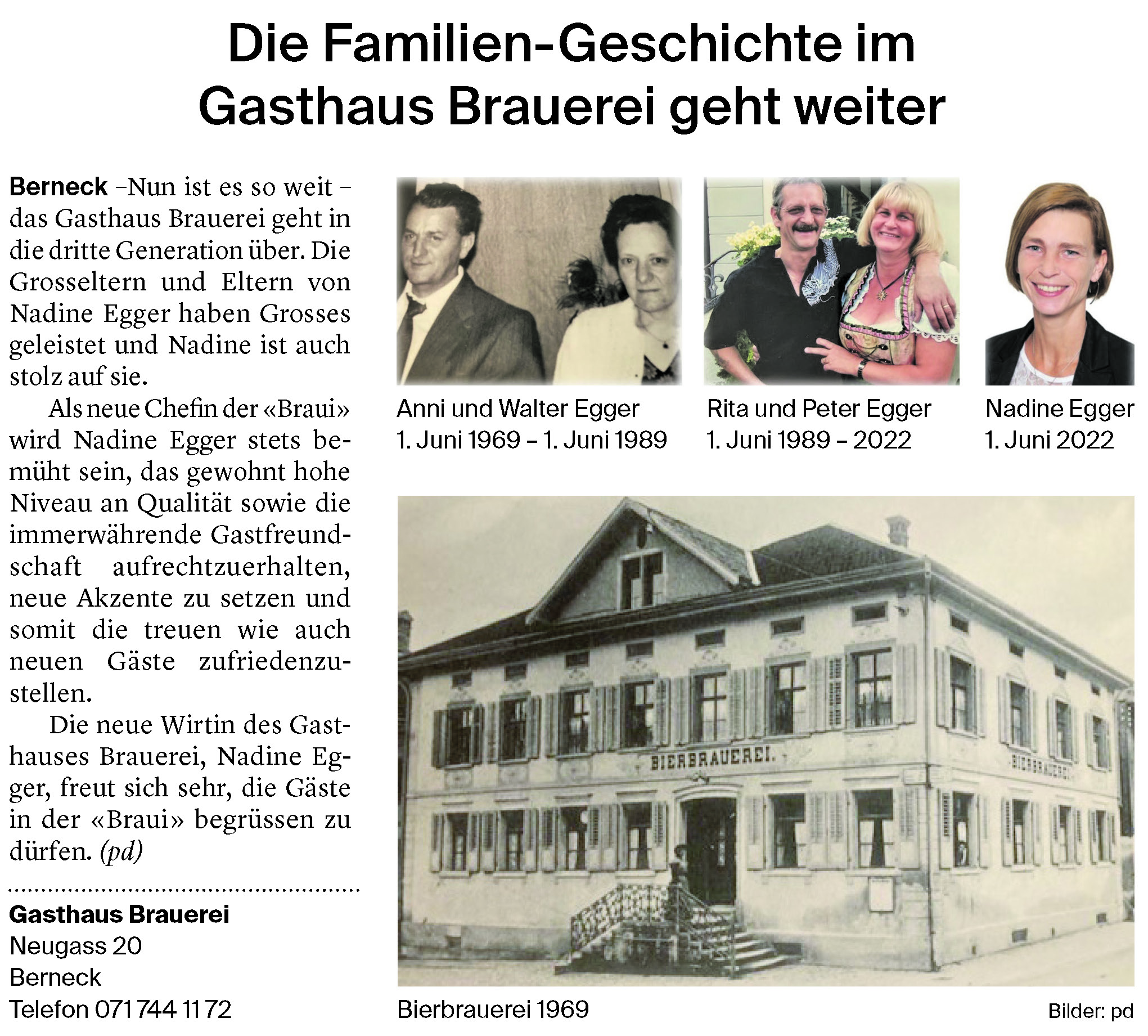 Die Familien-Geschichte im Gasthaus Brauerei geht weiter