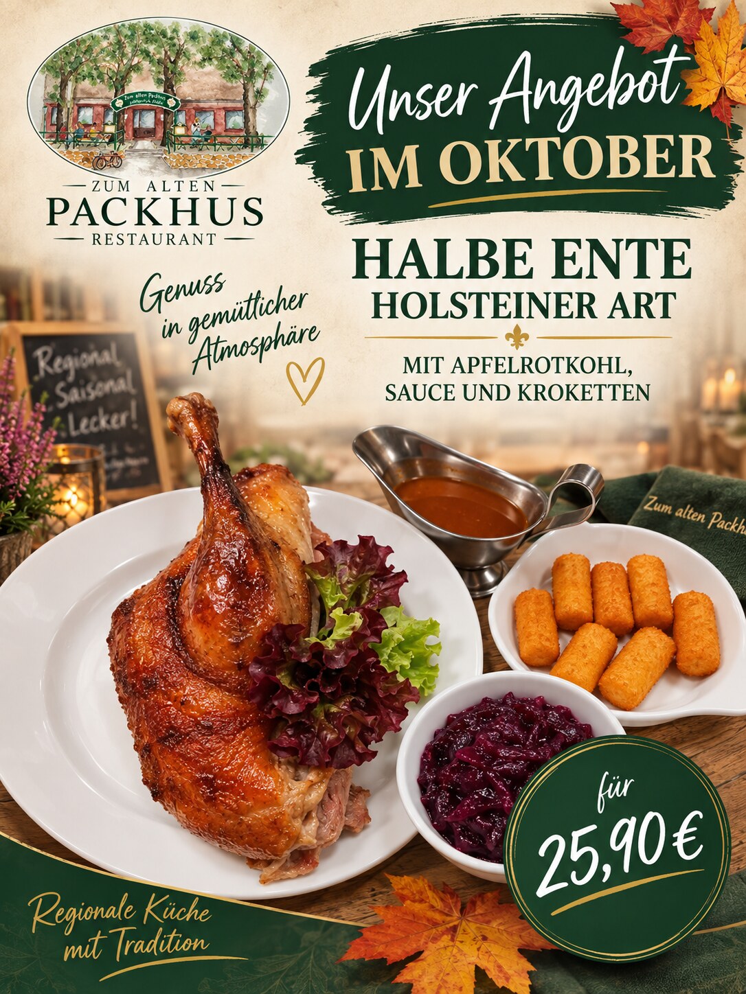 Unser Angebot im Oktober, Zum alten Packhus in Blekendorf
