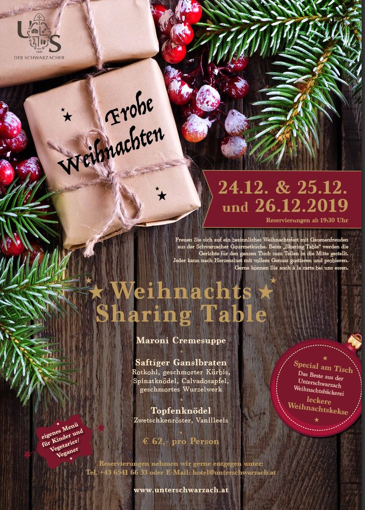 Weihnachten im 'Der Schwarzacher'