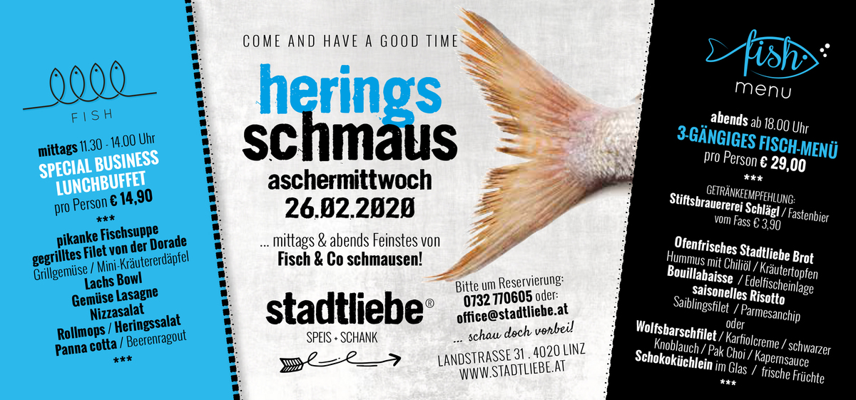 Heringsschmaus am Aschermittwoch in der Stadtliebe