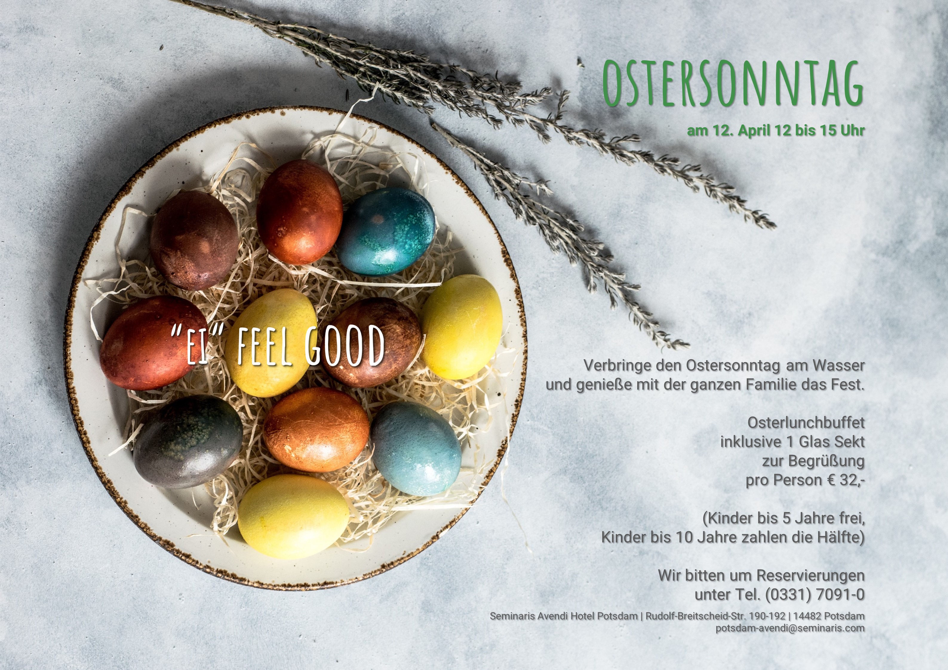Osterlunchbuffet, Ostersonntag