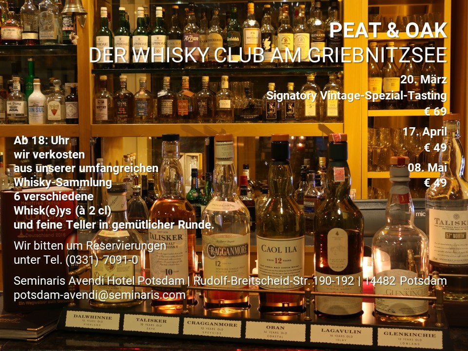 PEAT & OAK DER WHISKY CLUB AM GRIEBNITZSEE