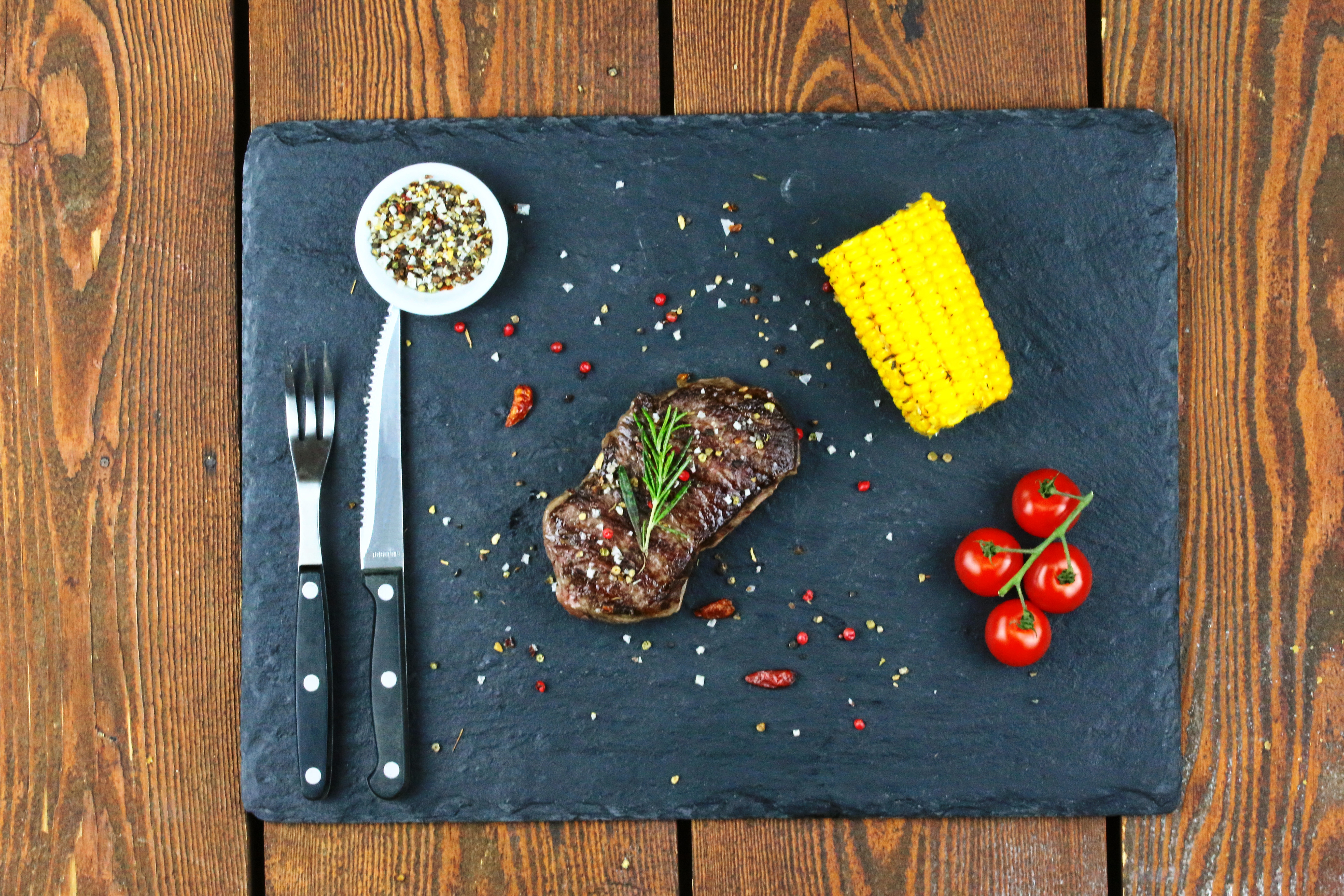 Steak und Salat