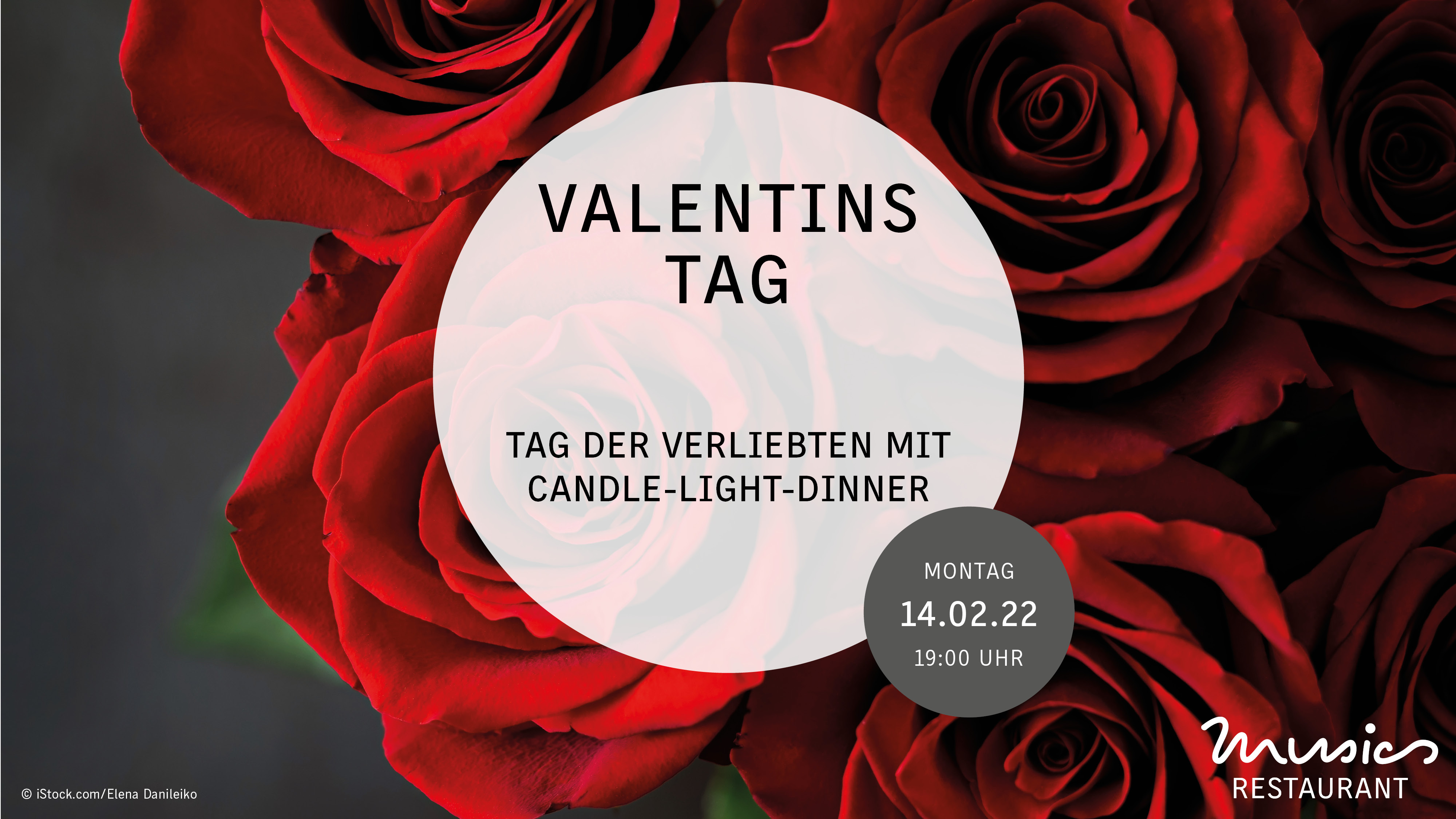 Candlelight-Dinner am Valentinstag