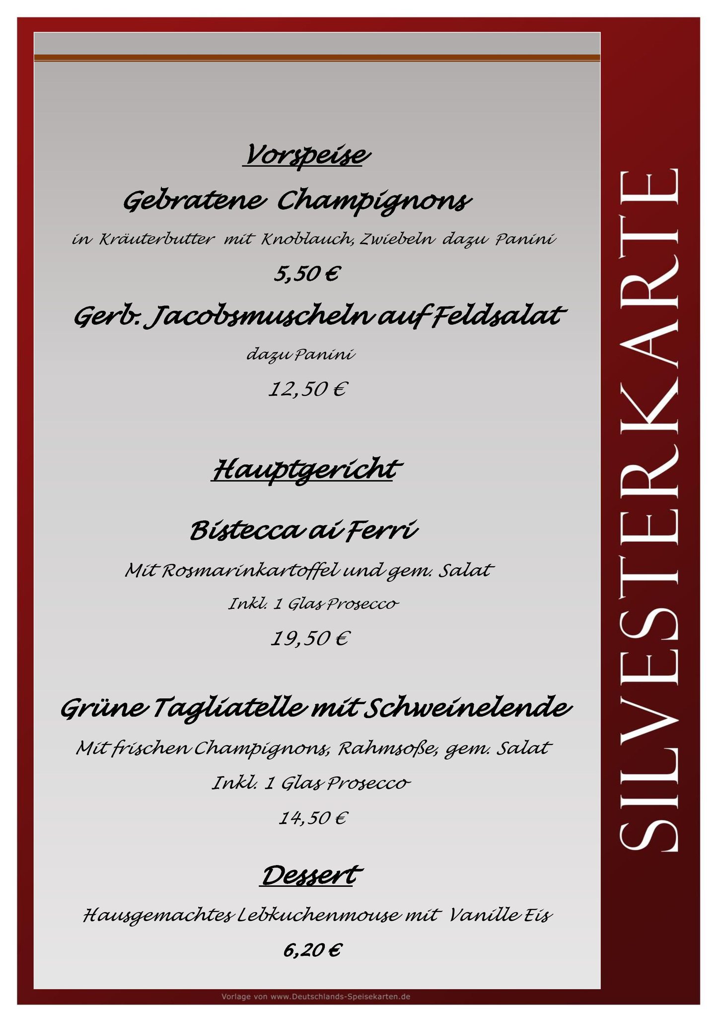 Silvester Menue