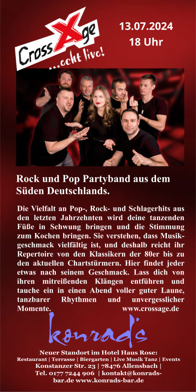 Live Musik mit CrossAge