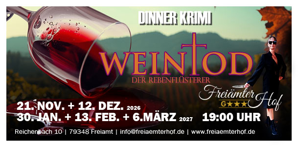 Dinner Krimi 'Weintod - Der Rebenflüsterer'