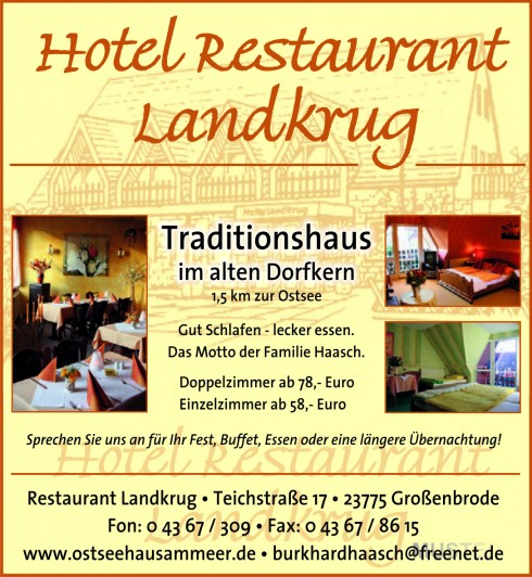 LANDKRUG Hotelrestaurant am Fehmarnbelt in Großenbrode, Foto 3