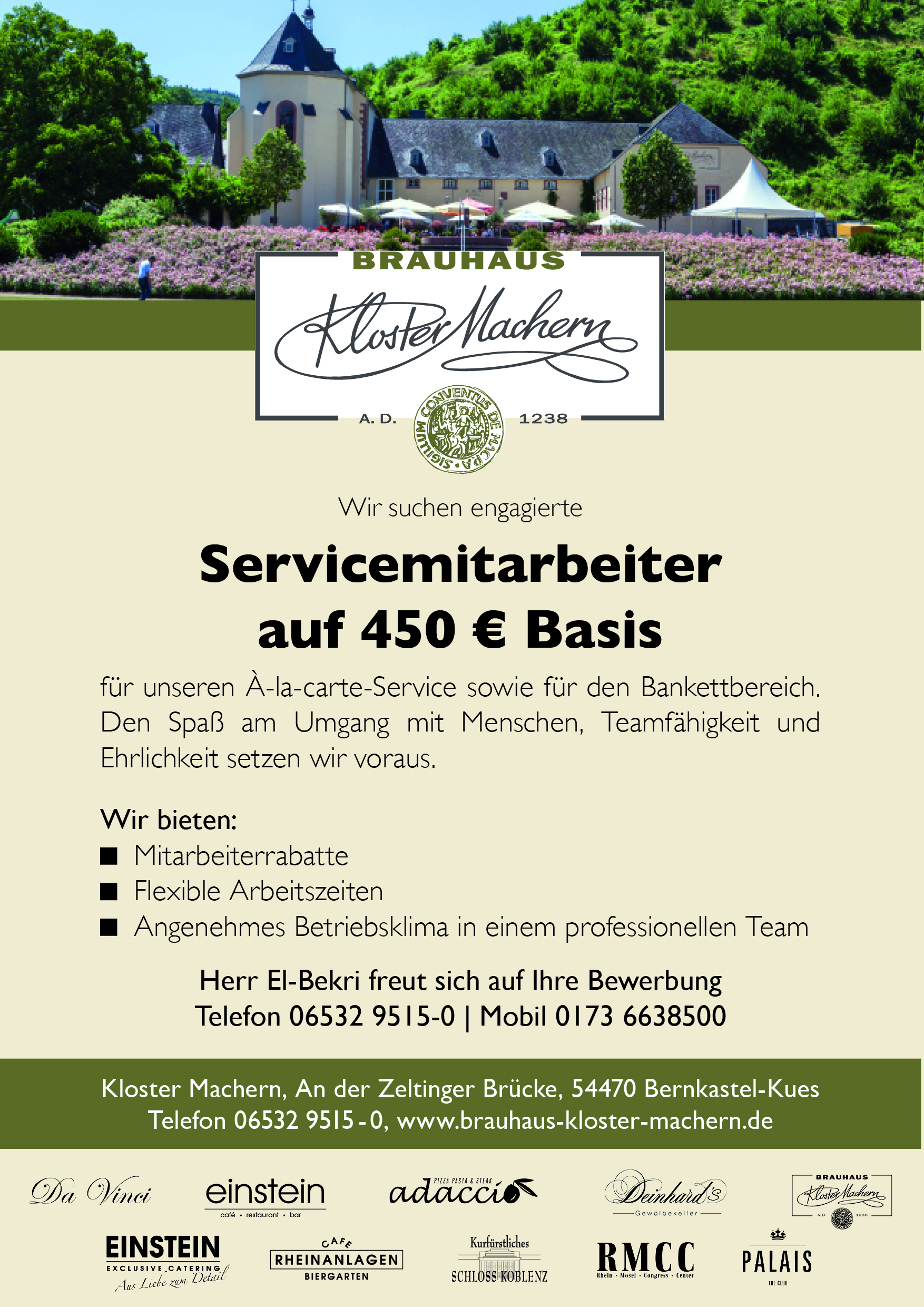 Servicemitarbeiter 450 € Basis