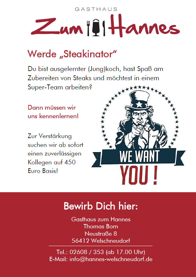 (Jung) Koch / Kochin (M/W/D) gesucht
