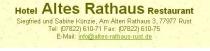 Logo Hotel Altes Rathaus Restaurant