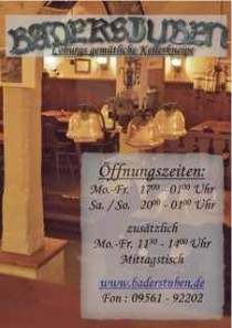 Logo Baderstuben (Coburgs gemütliche Kellerkneipe)