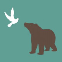 Logo Brauner Bär und weiße Taube