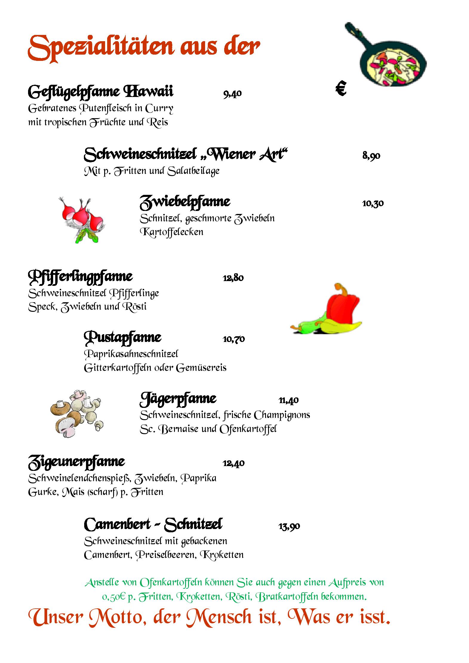 Speisekarte Altes Gasthaus Luig in Warstein, Seite 7