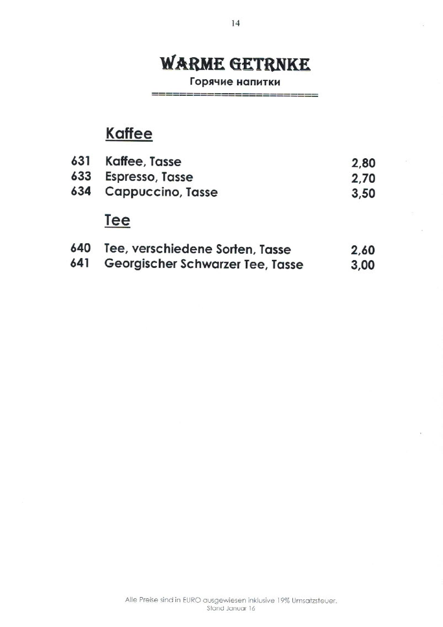 Speisekarte Restaurant-Palazzo Monte Cristo  in Offenbach, Seite 14