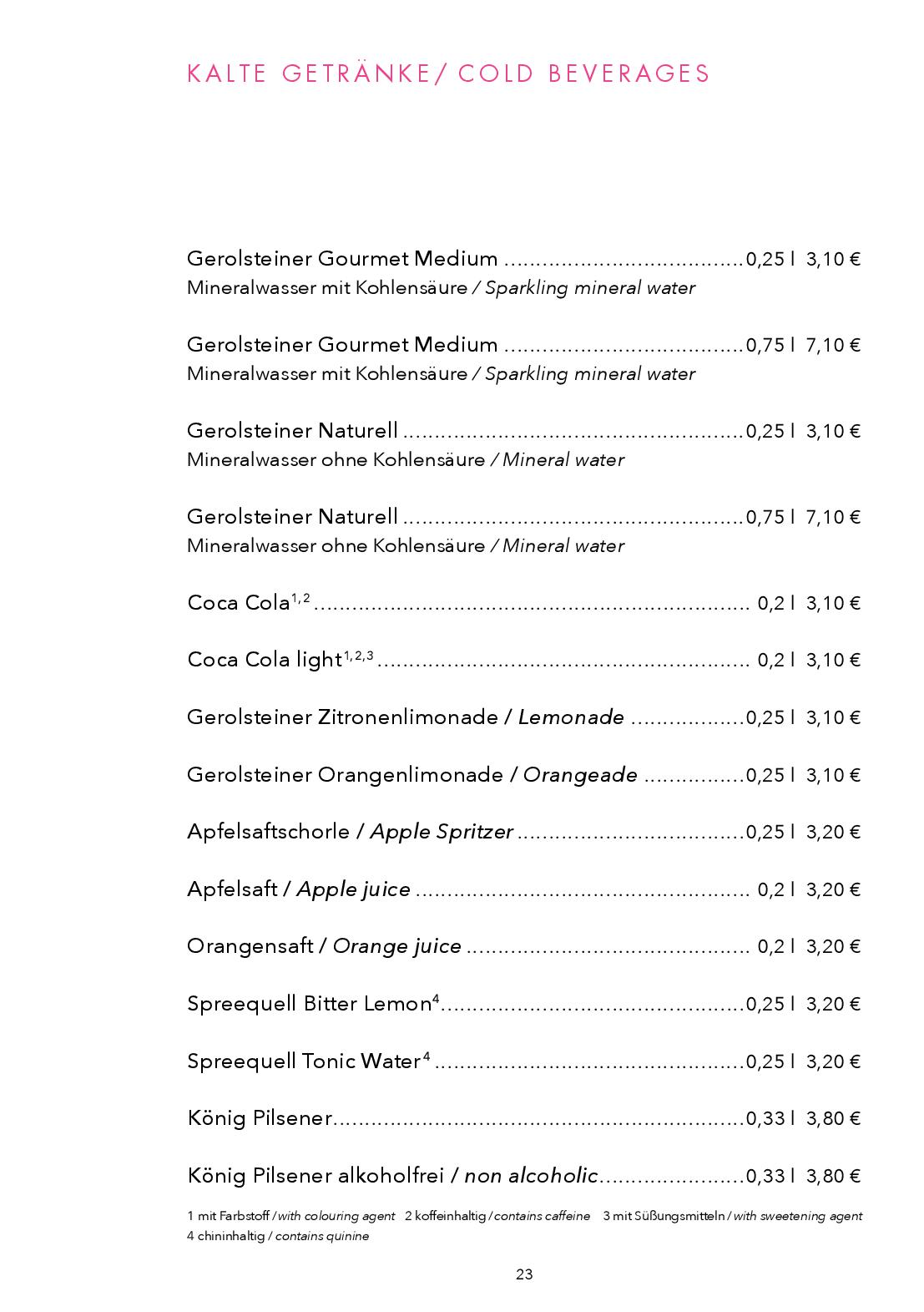 Speisekarte Rausch Schokoladenhaus Berlin in Berlin, Seite 20