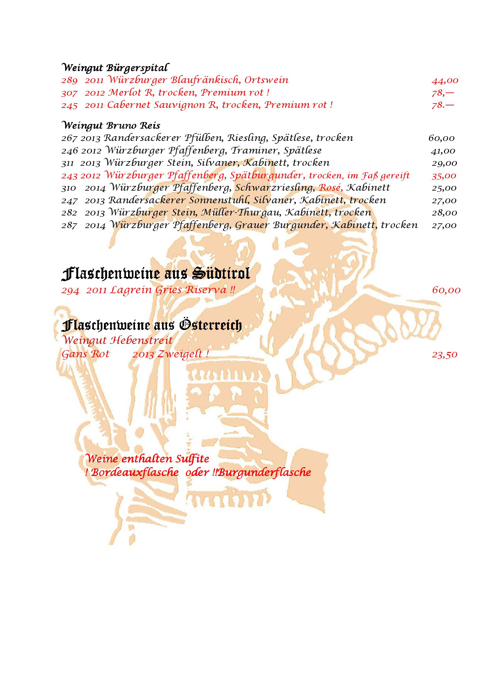 Speisekarte Hotel Reichsküchenmeister -Das Herz von Rothenburg in Rothenburg ob der Tauber, Seite 19