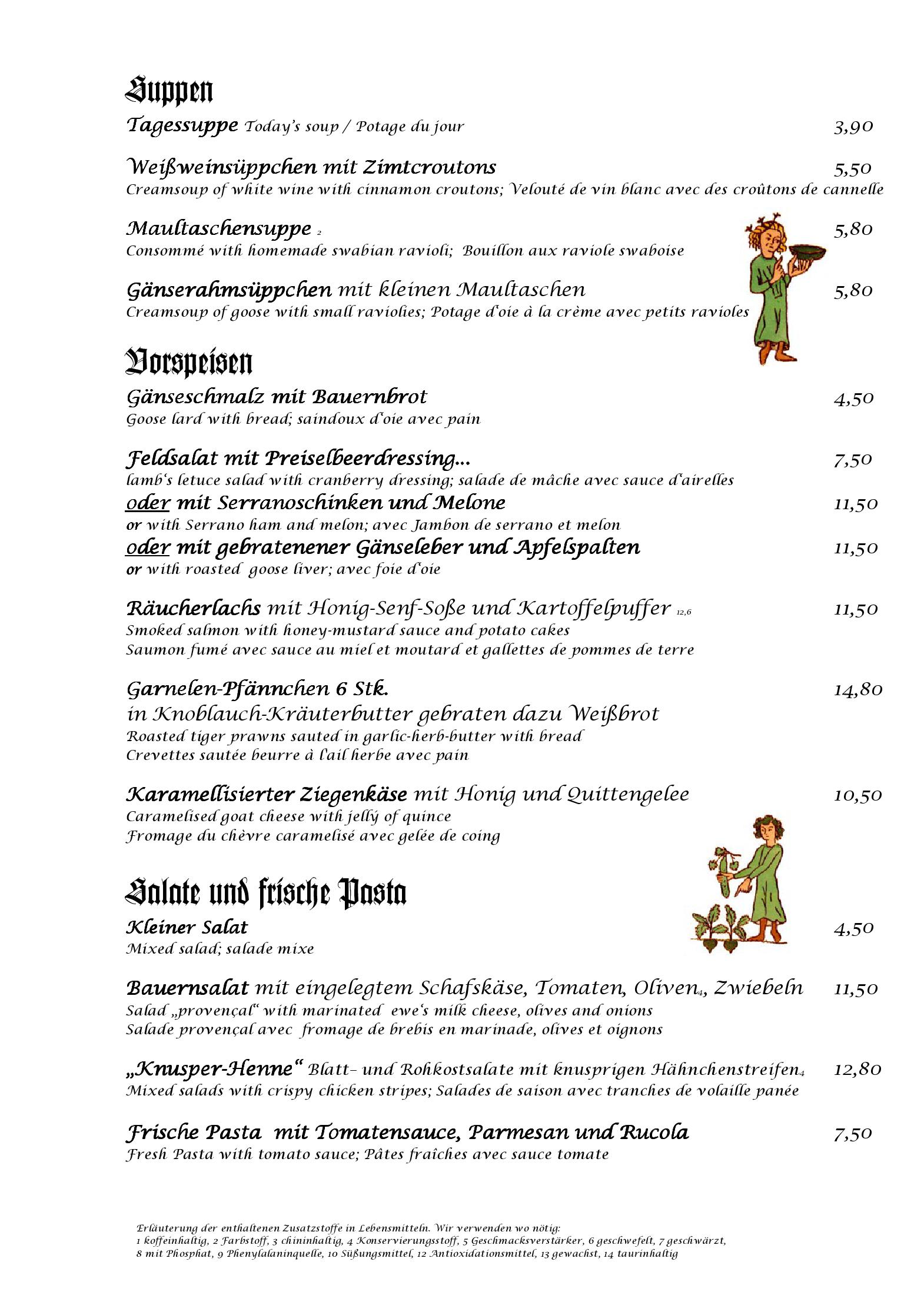 Speisekarte Hotel Reichsküchenmeister -Das Herz von Rothenburg in Rothenburg ob der Tauber, Seite 9