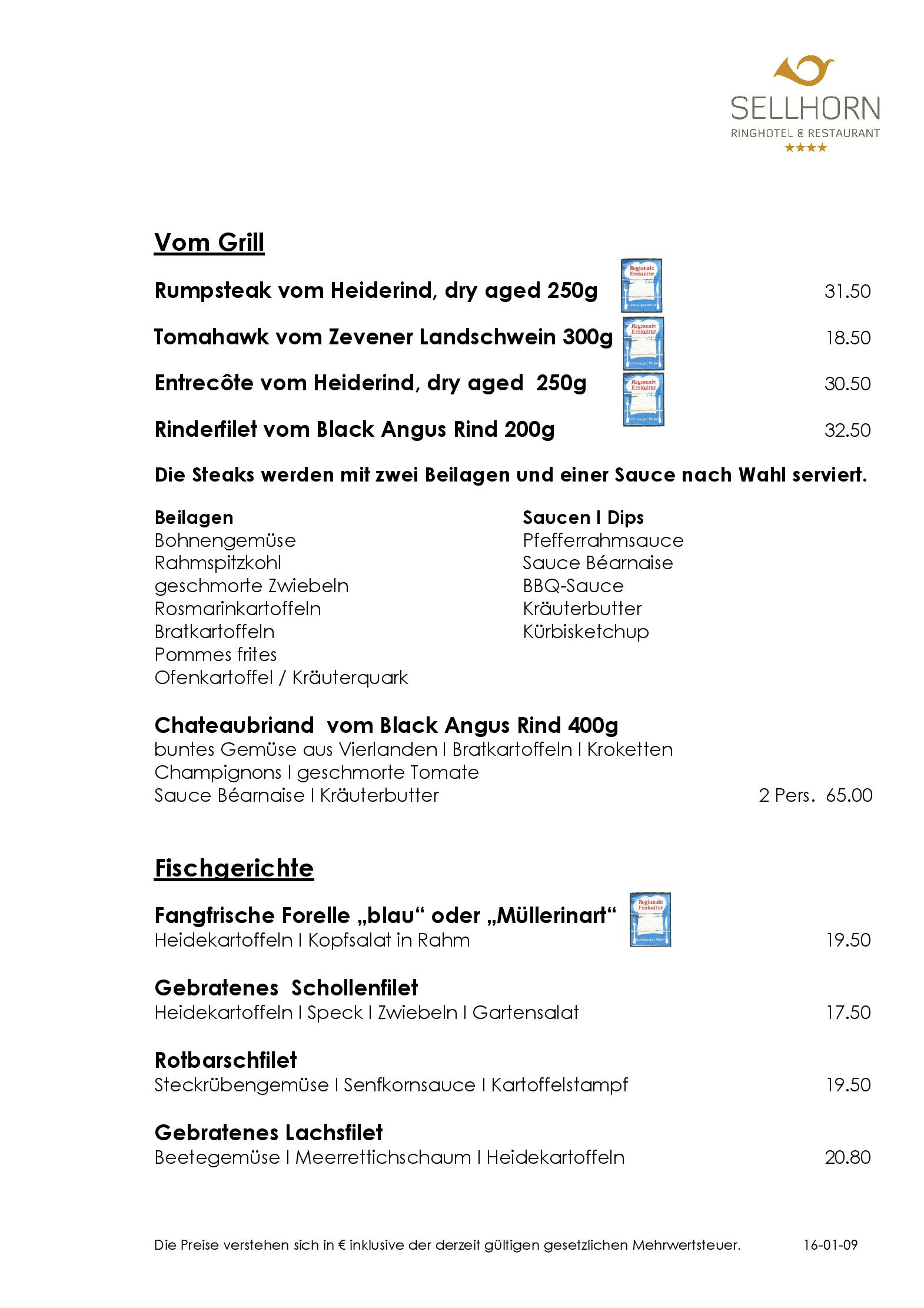 Speisekarte Sellhorn Ringhotel & Restaurant in Hanstedt, Seite 4