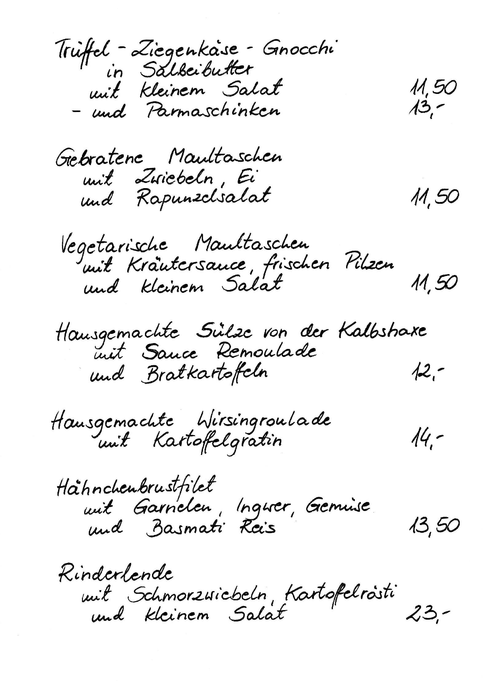 Speisekarte Weyers Restaurant in Berlin, Seite 3