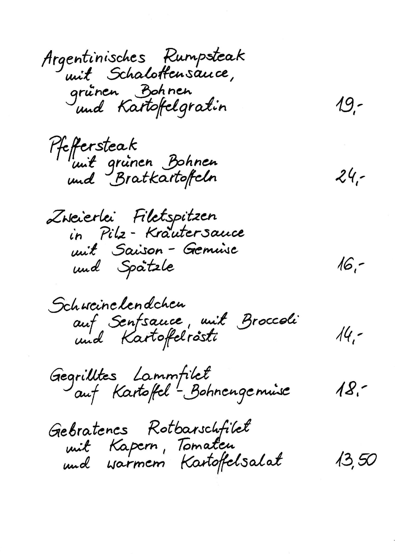 Speisekarte Weyers Restaurant in Berlin, Seite 4