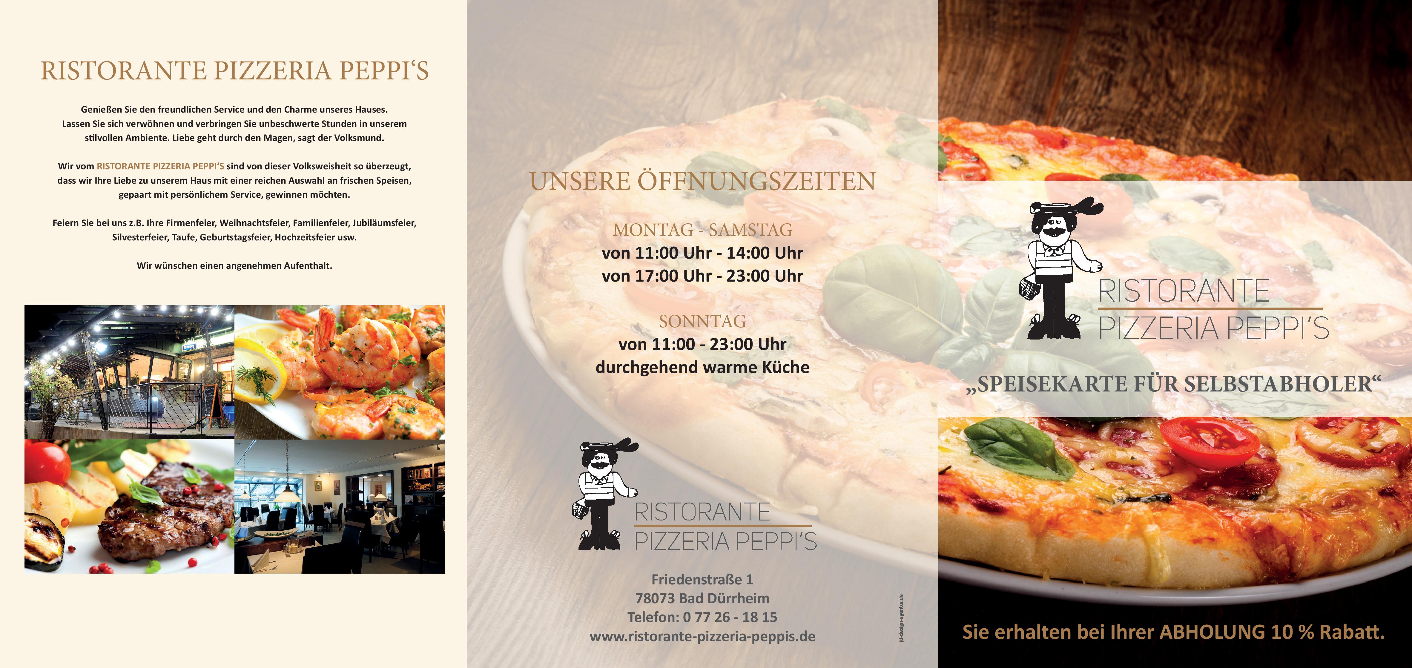 Speisekarte Peppis Pizzeria in Bad Dürrheim, Seite 2