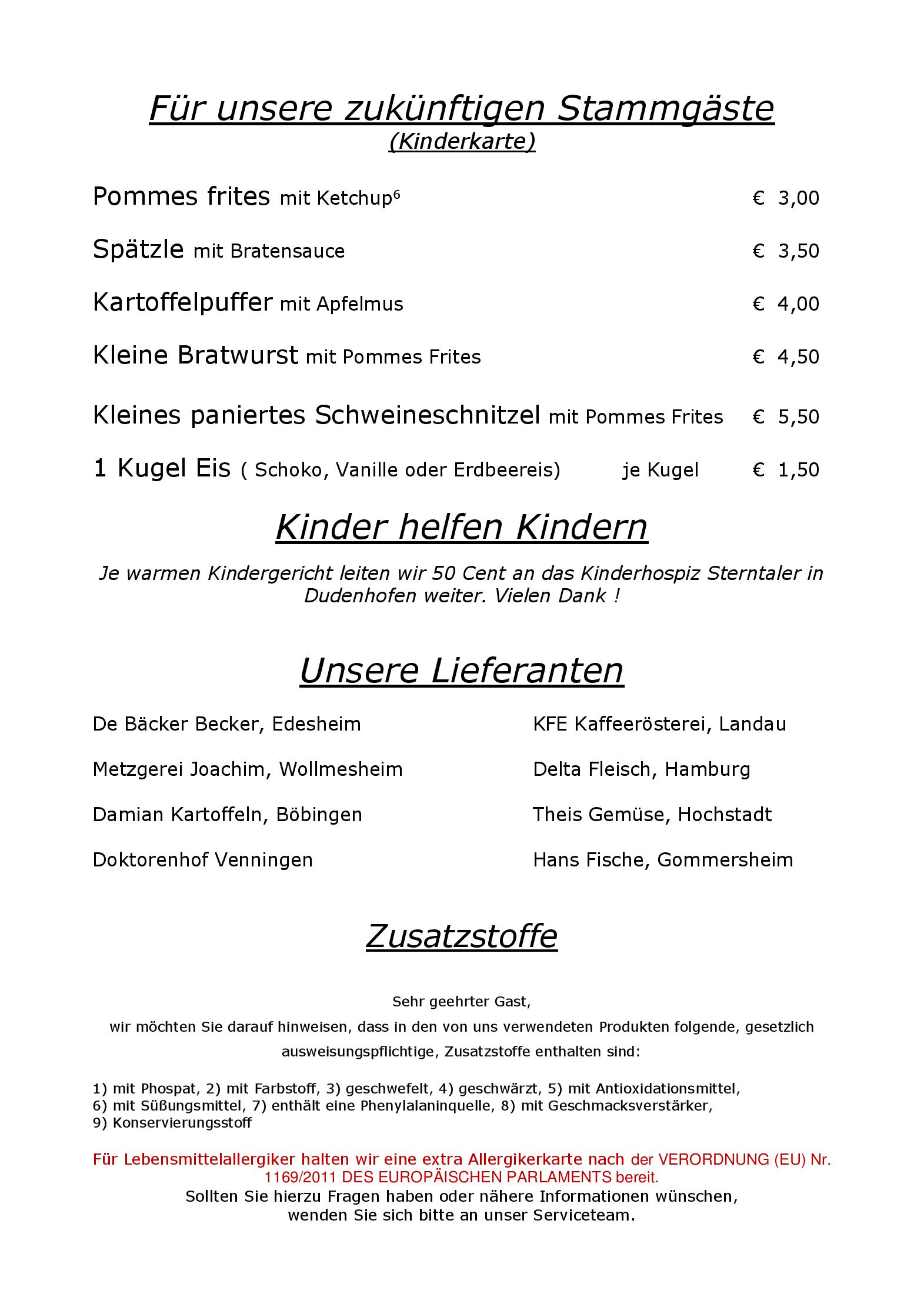 Speisekarte Burrweiler Mühle in Burrweiler, Seite 10