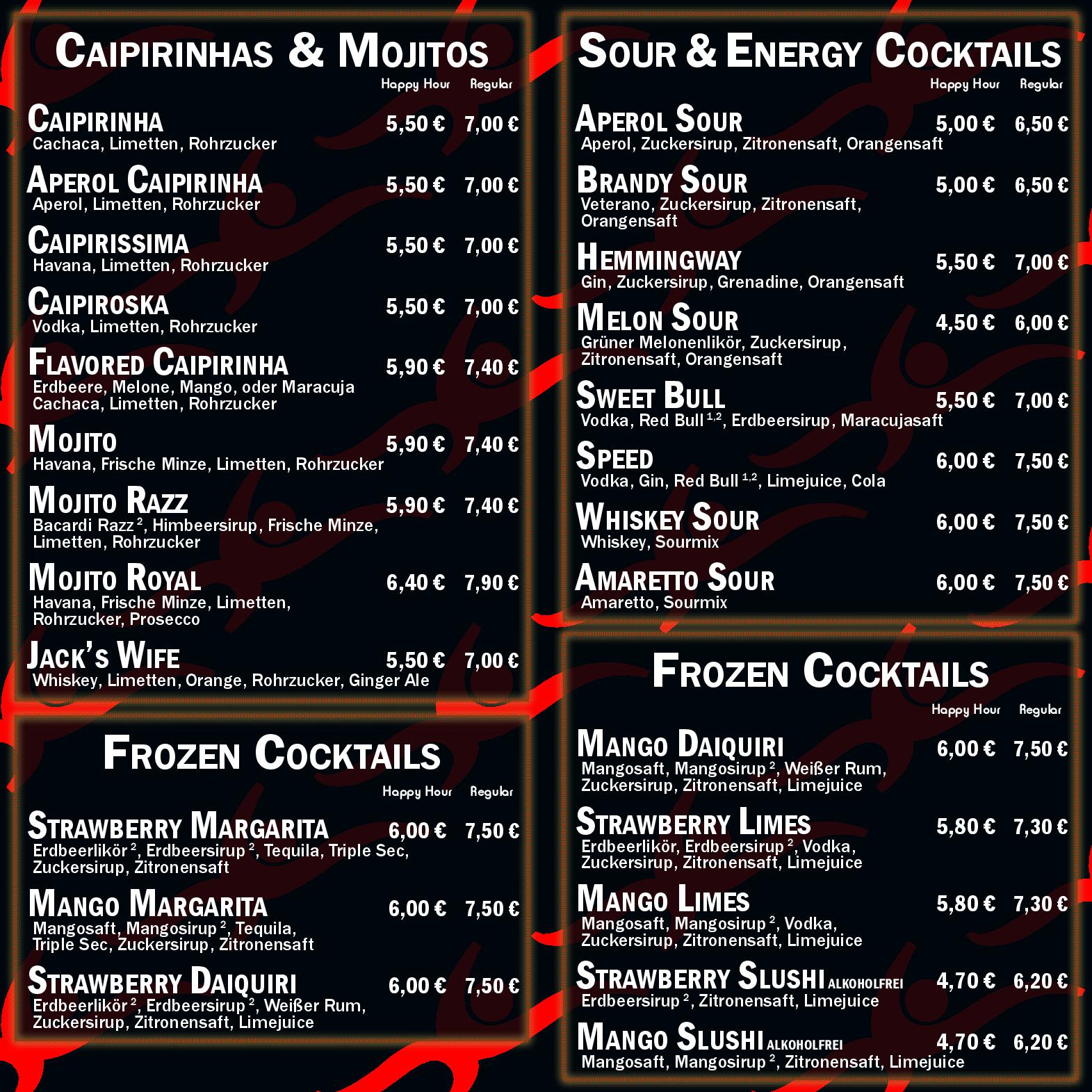 Speisekarte Carambar in Berlin, Seite 8