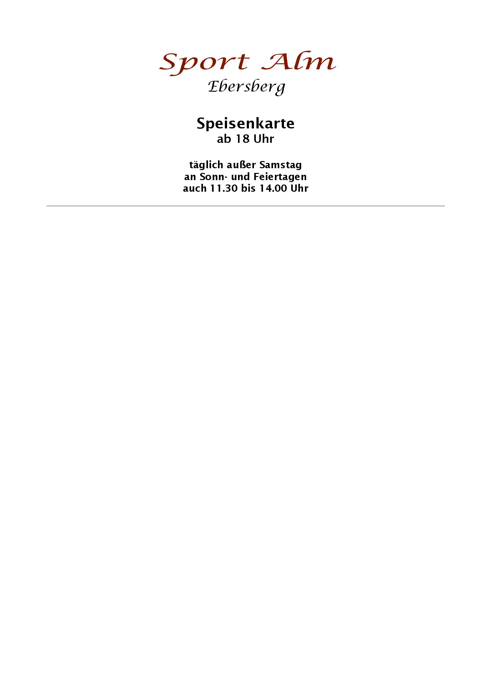 Speisekarte Sport Alm in Ebersberg, Seite 4