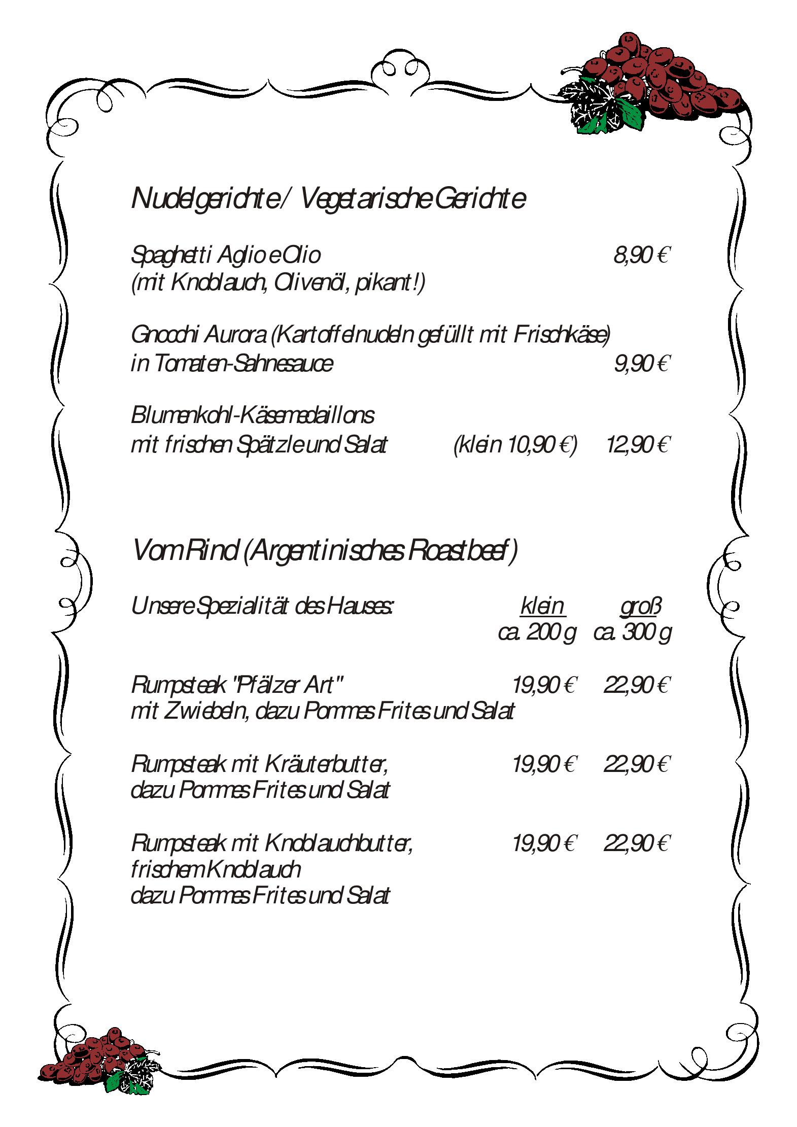 Speisekarte Hotel Hambacher Winzer  in Neustadt an der Weinstrasse , Seite 8