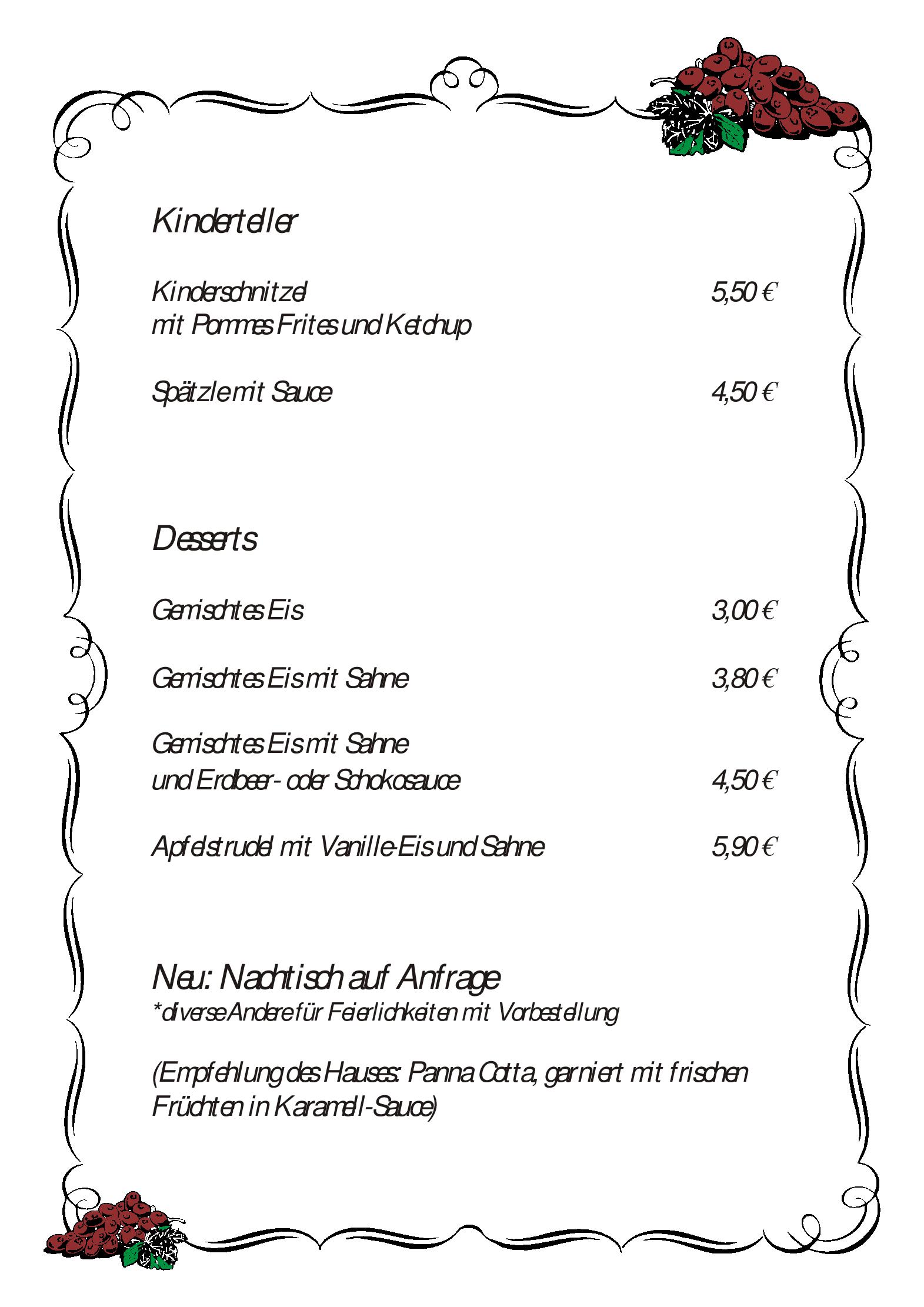 Speisekarte Hotel Hambacher Winzer  in Neustadt an der Weinstrasse , Seite 9