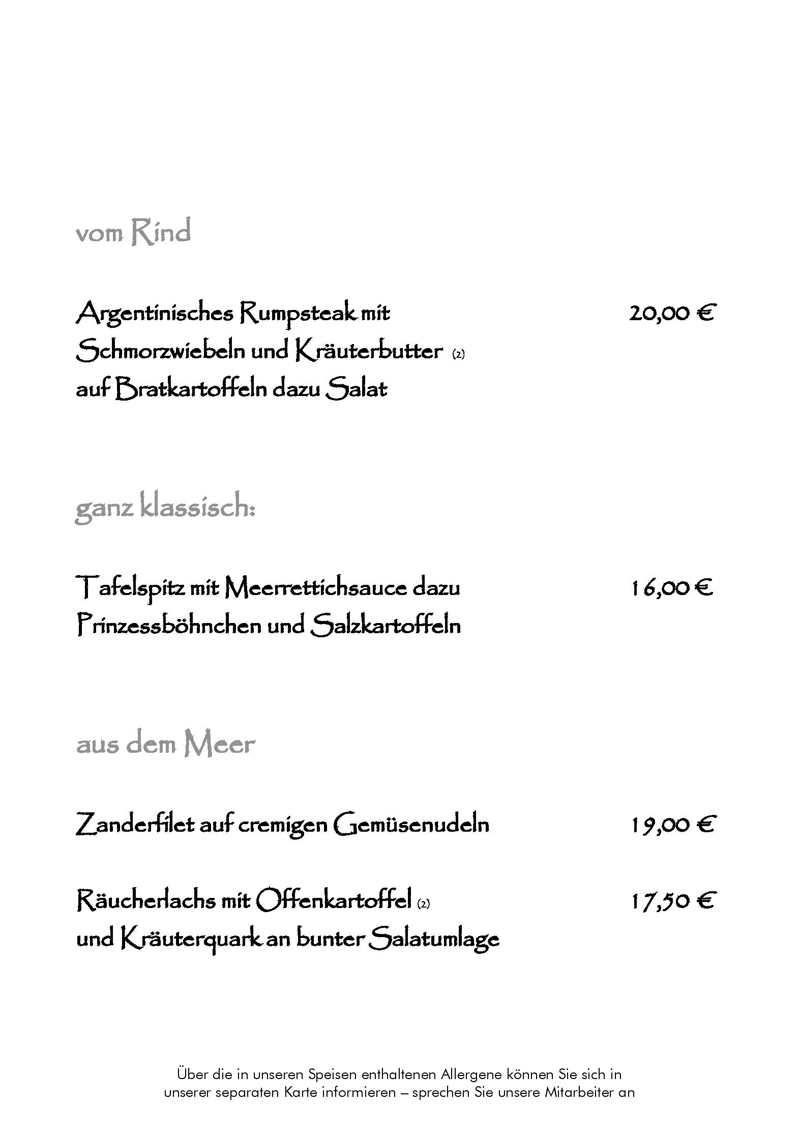 Speisekarte Am Unkelstein im Ringhotel Haus Oberwinter in Remagen, Seite 3