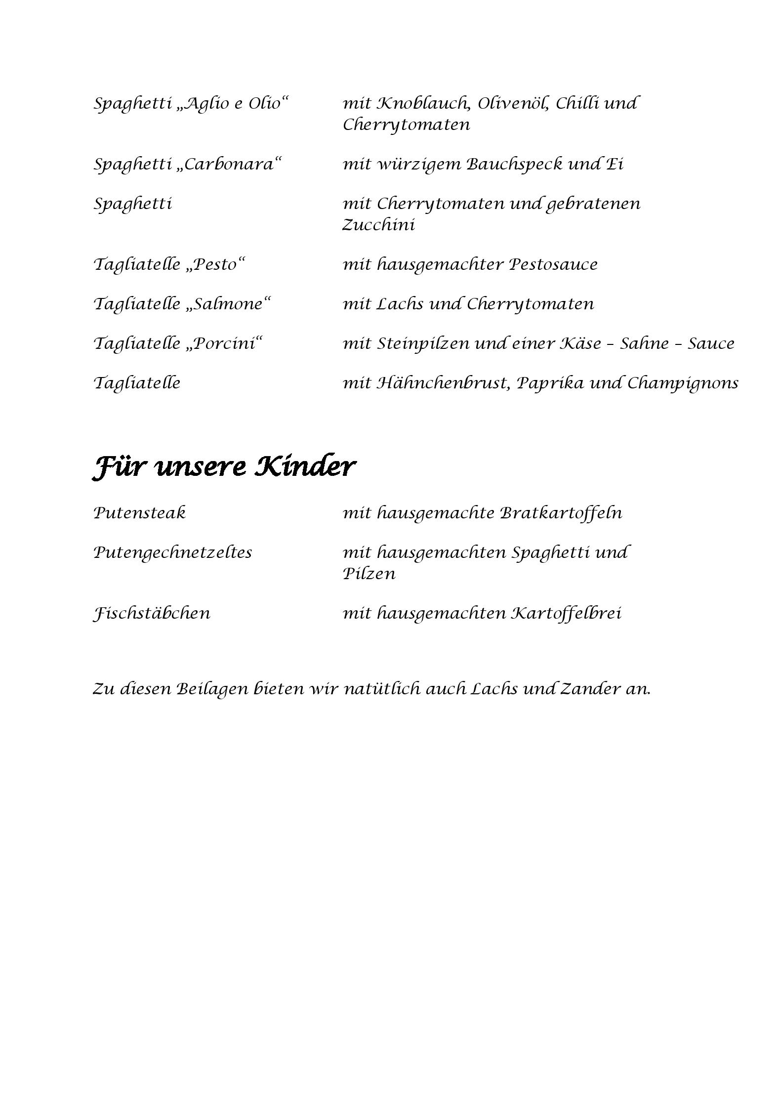 Speisekarte Brasserie Klosters in Zwickau, Seite 2