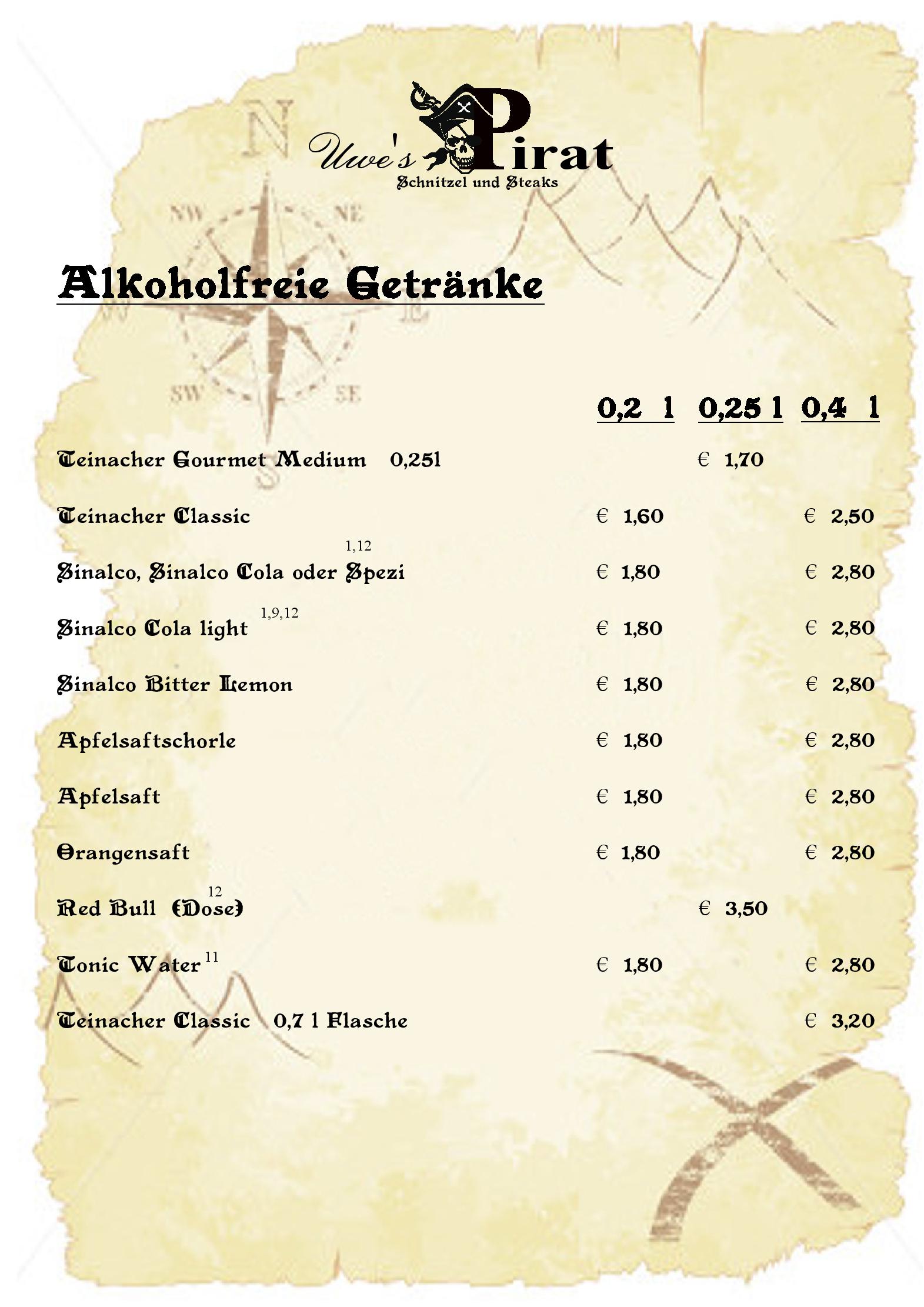 Speisekarte Uwes Pirat in Pforzheim, Seite 5