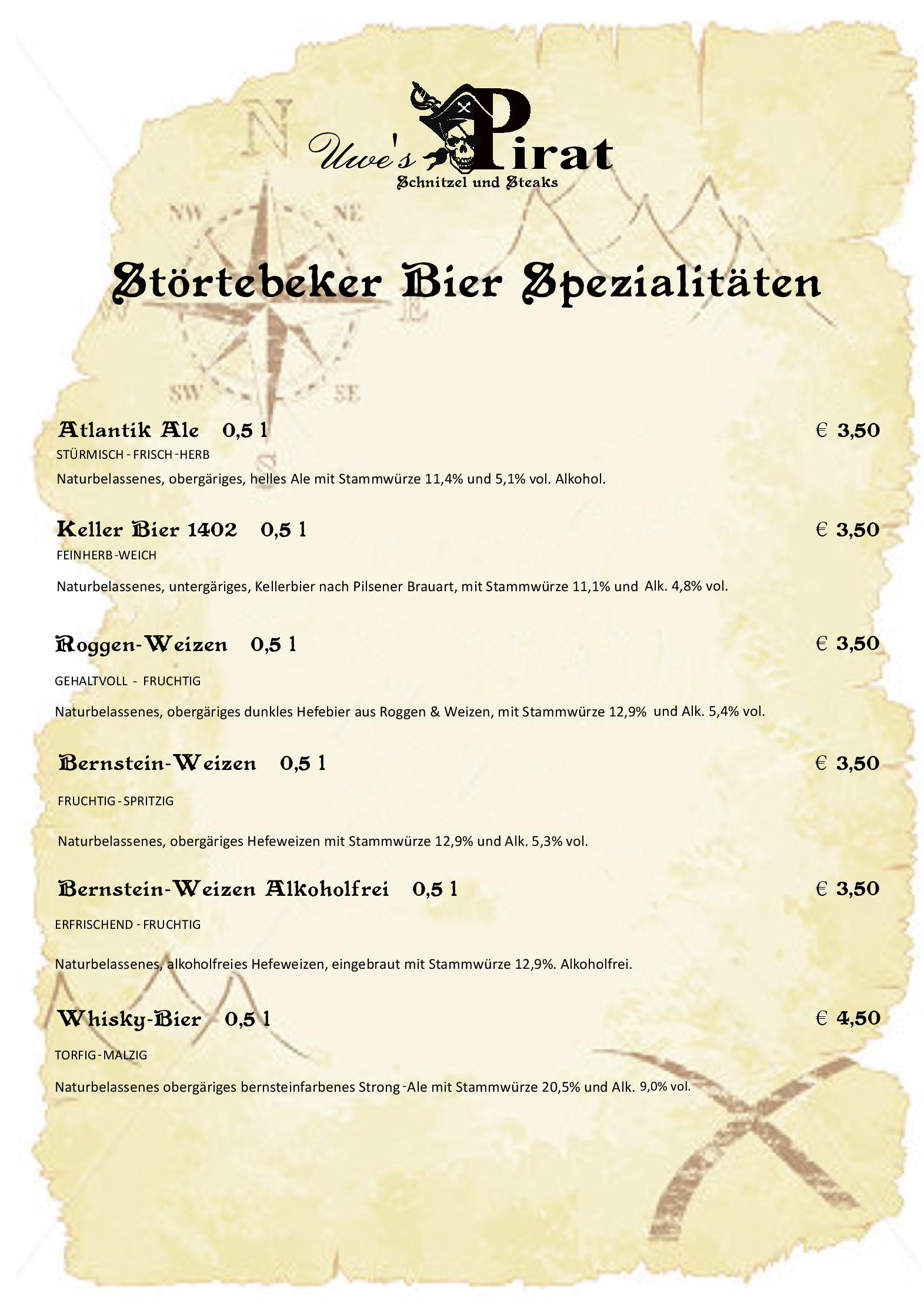 Speisekarte Uwes Pirat in Pforzheim, Seite 18