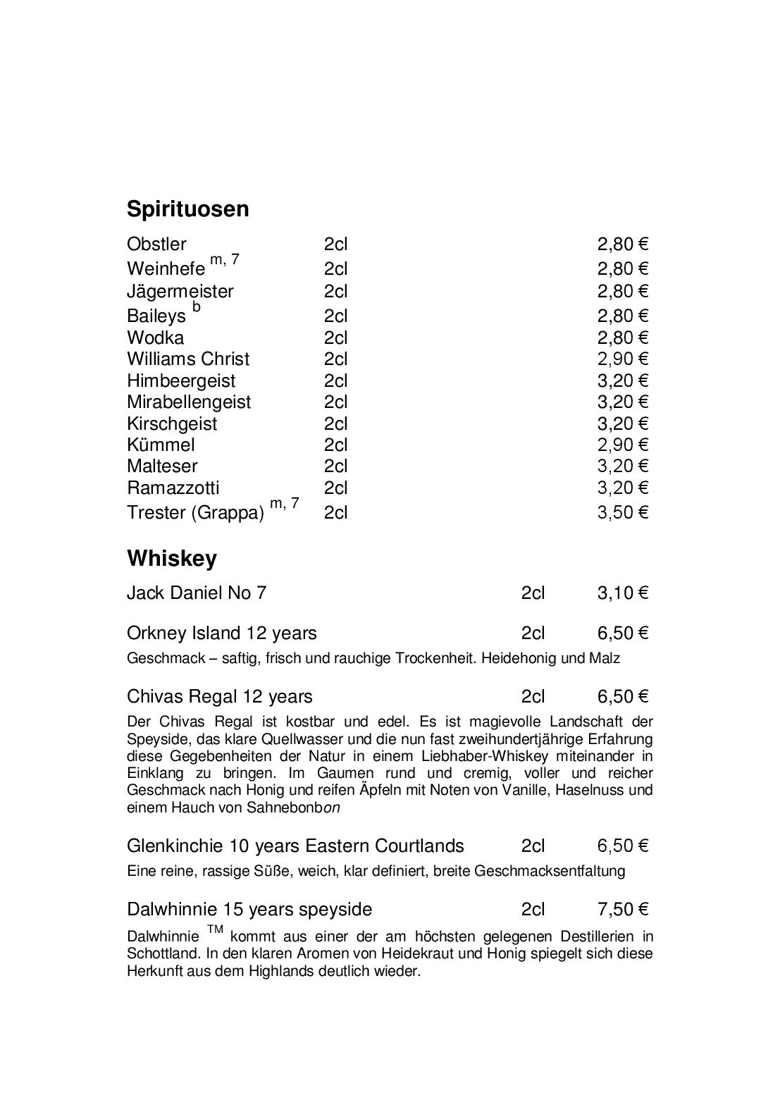 Speisekarte Kurhaus am Rheingrafenstein in Bad Kreuznach, Seite 10