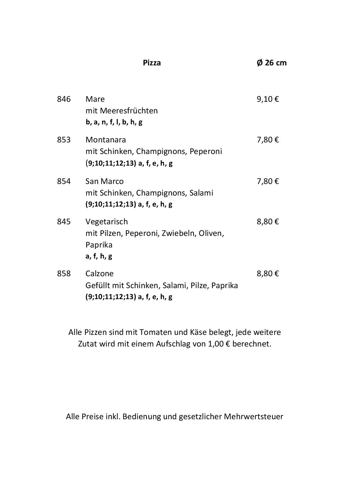 Speisekarte Bistro Alfred in Enkenbach-Alsenborn, Seite 7
