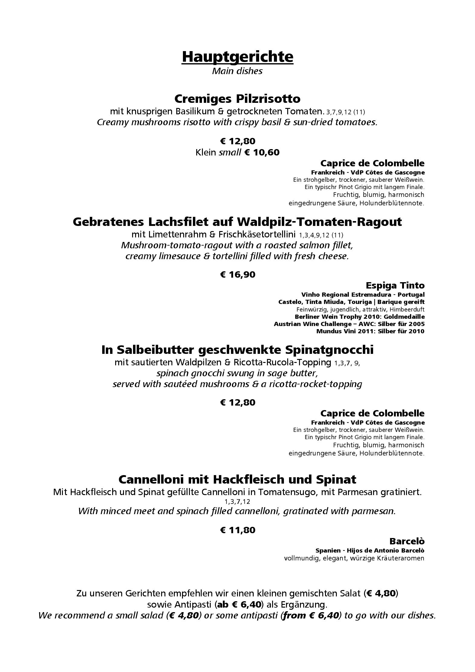 Speisekarte Aroma in Dresden, Seite 3
