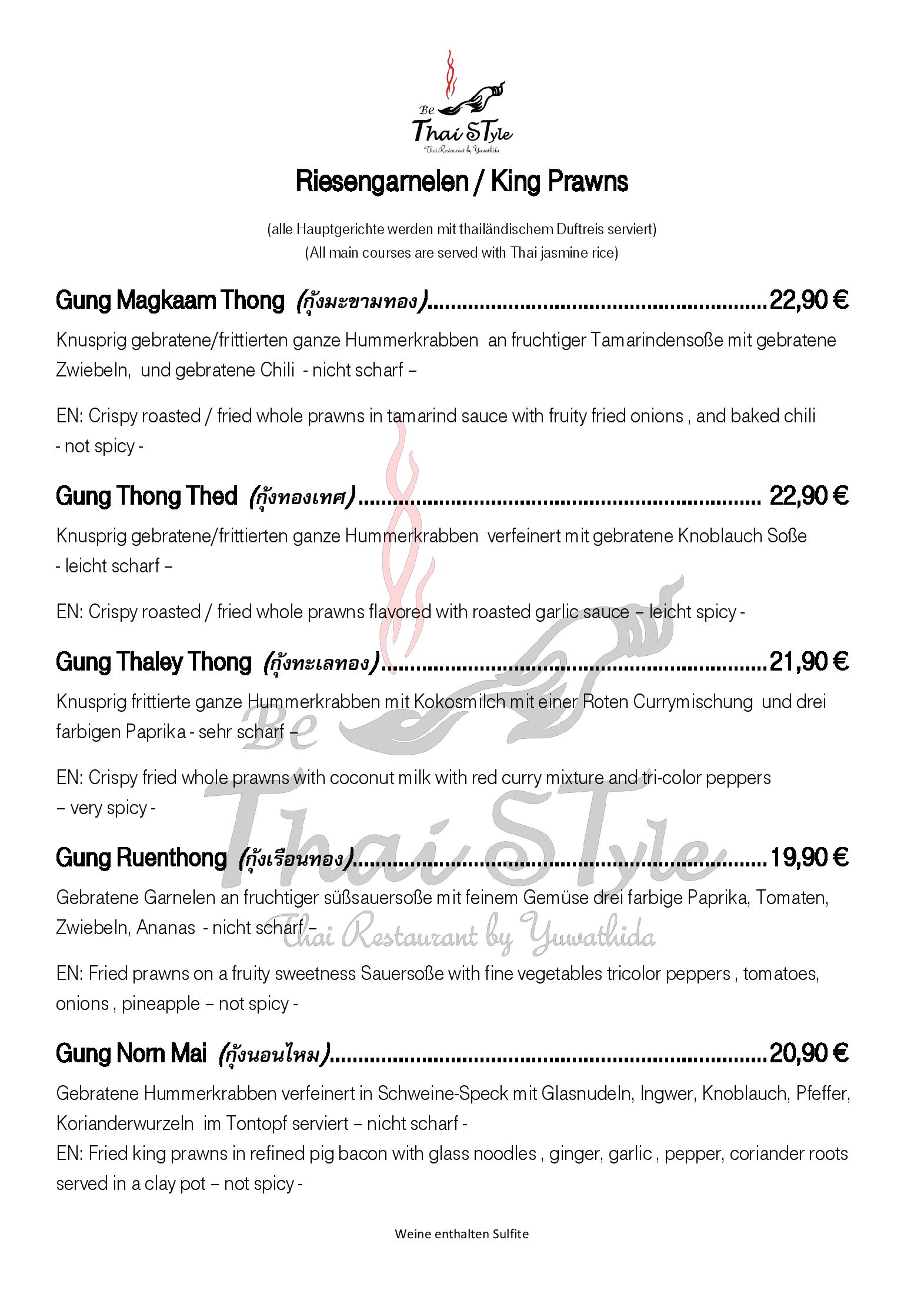 Speisekarte Be Thai Style - Thai Restaurant in München, Seite 16