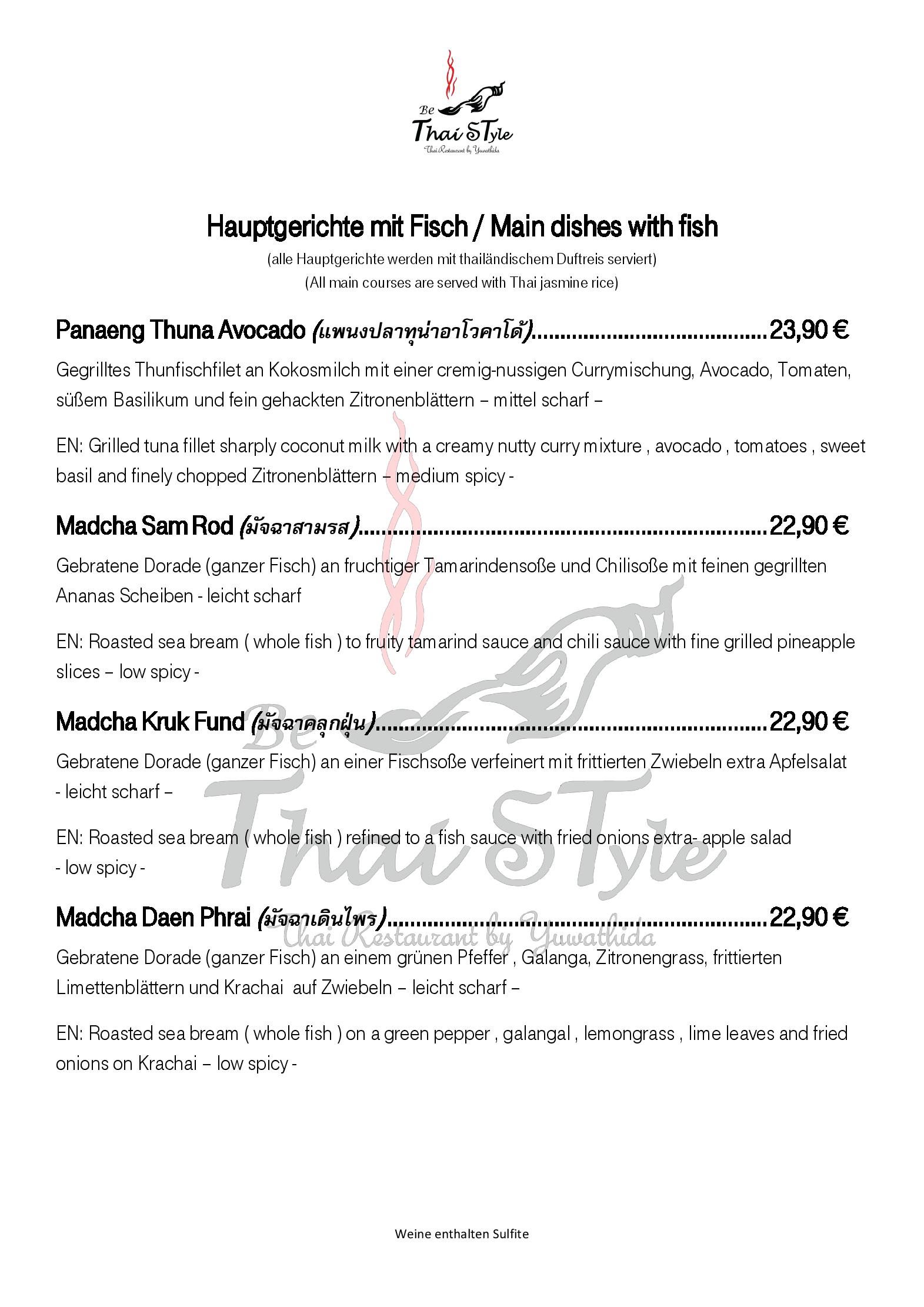 Speisekarte Be Thai Style - Thai Restaurant in München, Seite 17