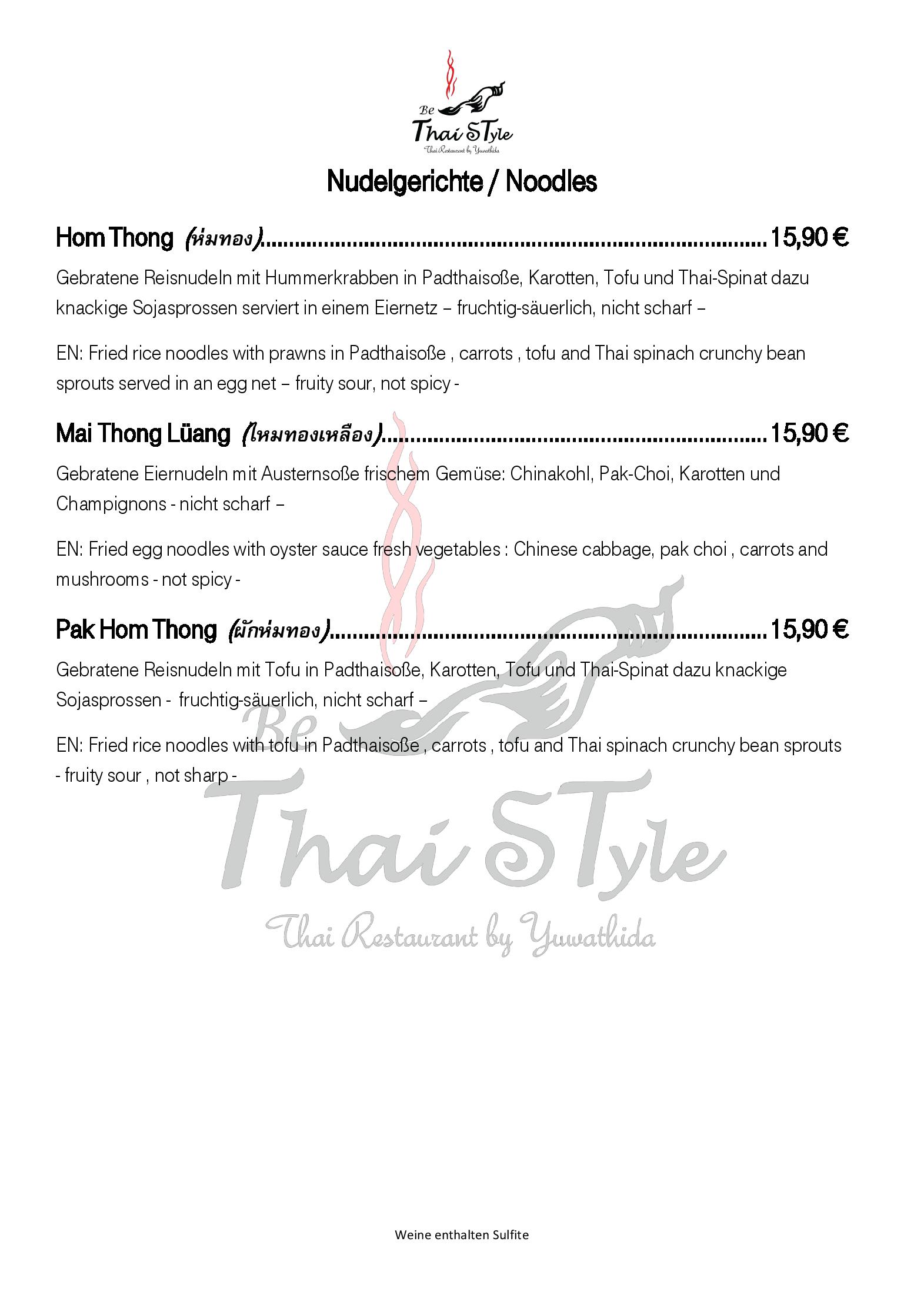 Speisekarte Be Thai Style - Thai Restaurant in München, Seite 19
