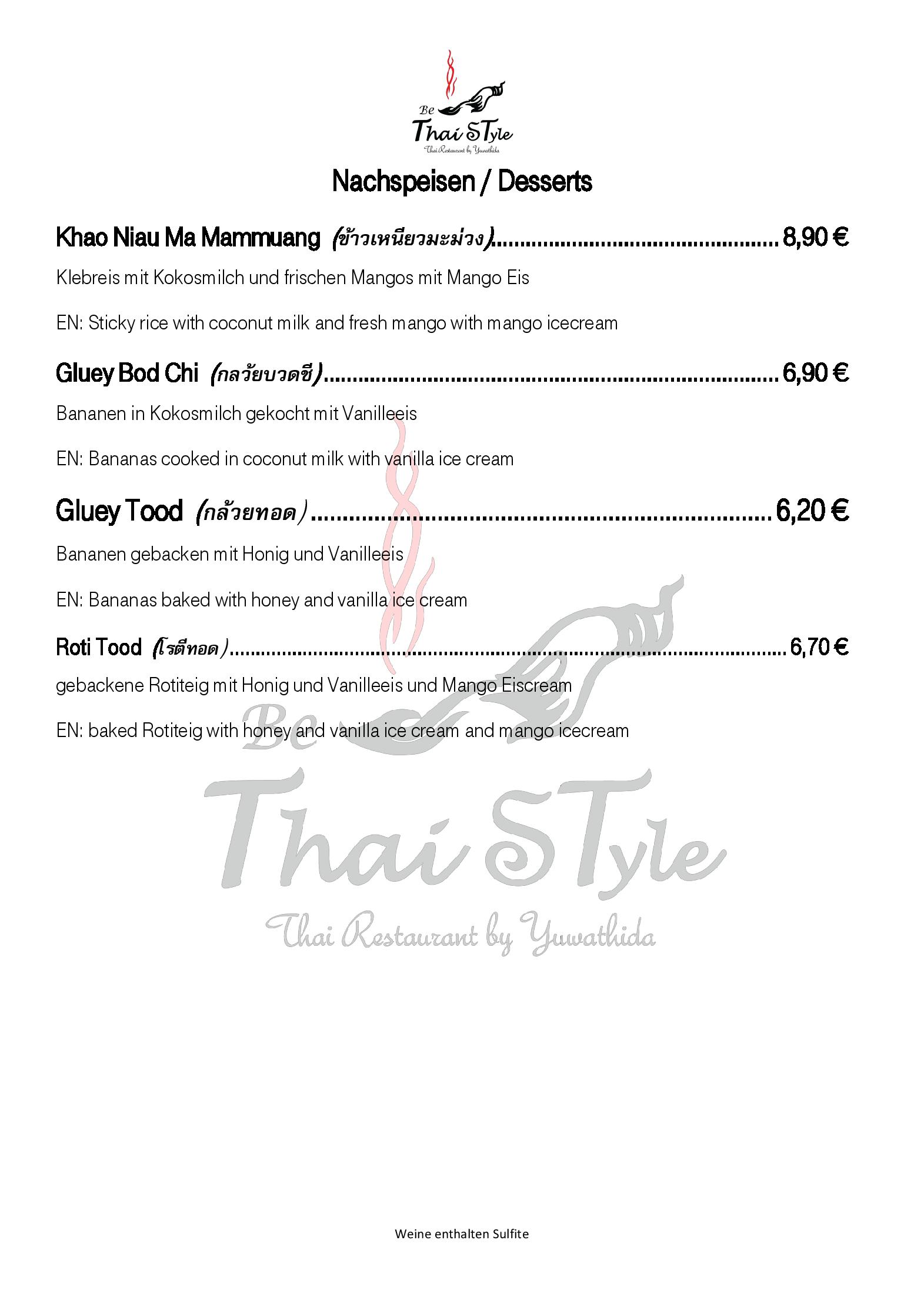 Speisekarte Be Thai Style - Thai Restaurant in München, Seite 22